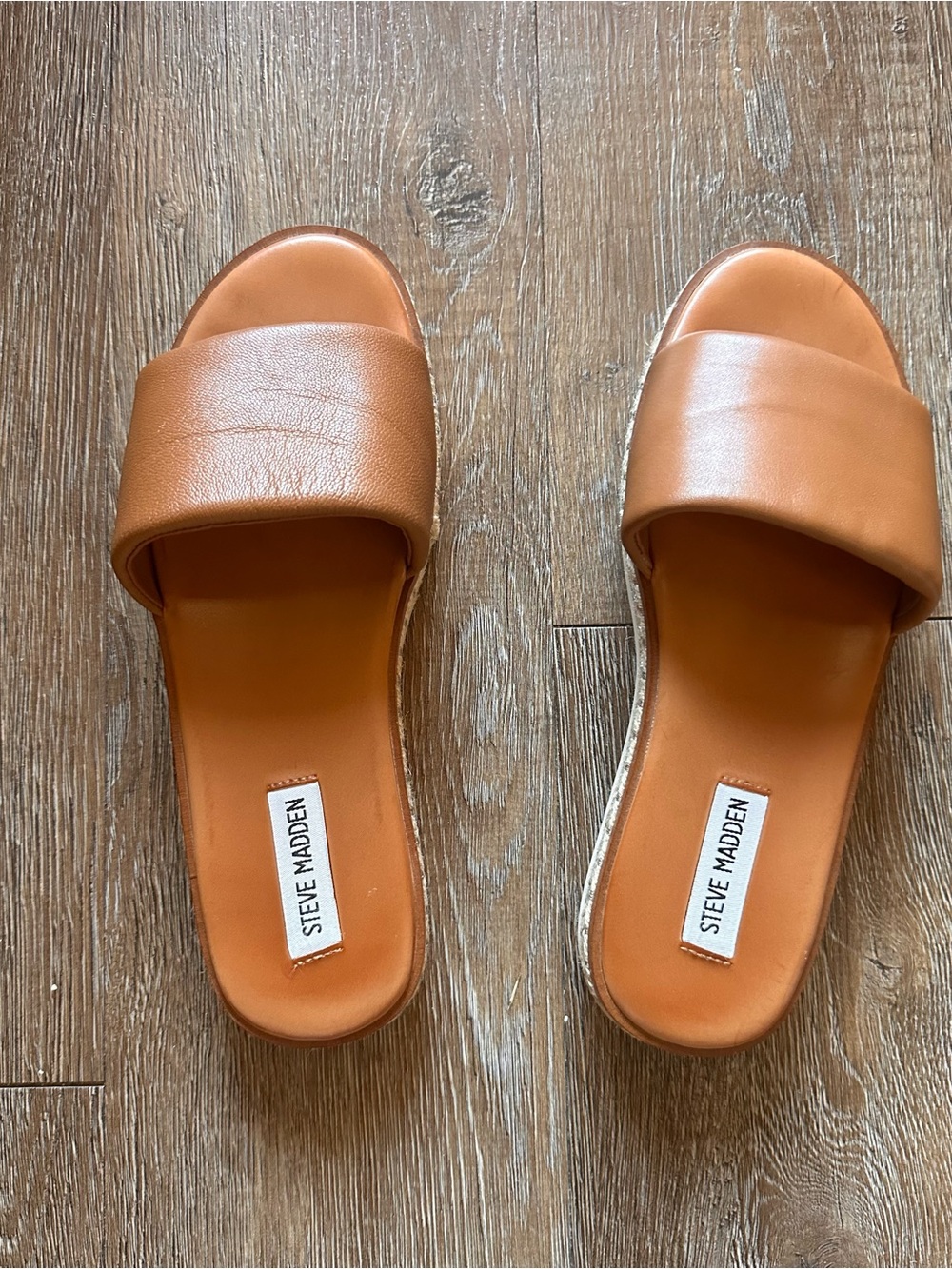 Steve Madden Cognac Slide Sandals for Women